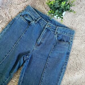 Boston Proper Front Seam Pintuck Detail Retro Vintage Style Jeans Size: 6